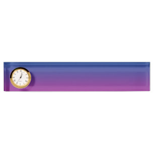 Dark Blue & Purple Ombre Desk Name Plate