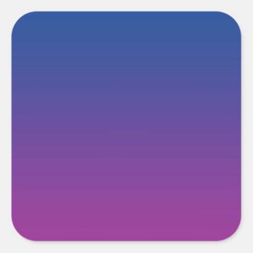 Dark Blue  Purple Ombre Square Sticker