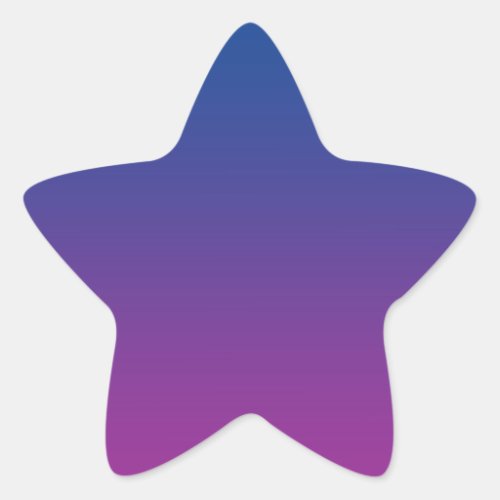 Dark Blue  Purple Ombre Star Sticker