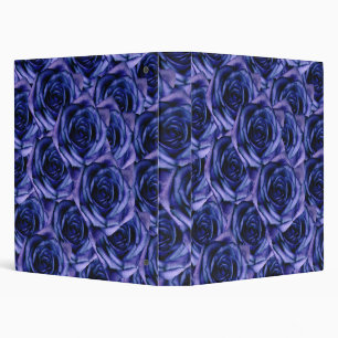 Dark Blue Roses Binder