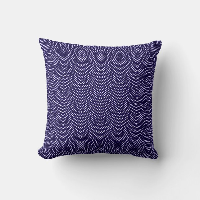 Dark Blue Same Komon (shark skin) Throw Pillow (Front)