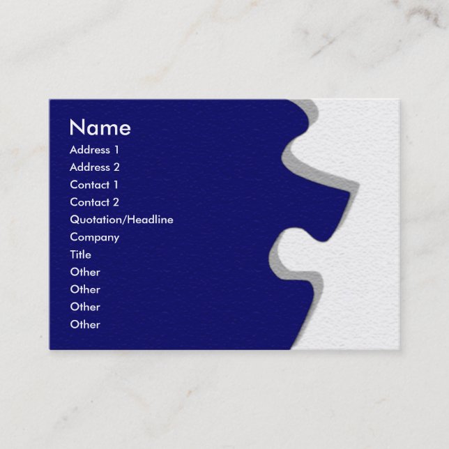 Dark Blue Sandstone Puzzle Profile Card (Front)