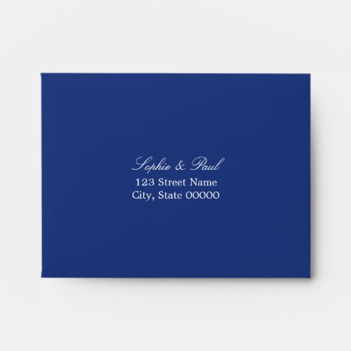 Dark Blue Self Addressed RSVP Envelope