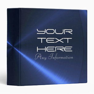 Dark blue shiny stainless steel metal binders