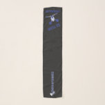 Dark Blue Silhouette Cute Cheerleader  Scarf<br><div class="desc">🥇AN ORIGINAL COPYRIGHT DESIGN by Donna Siegrist ONLY AVAILABLE ON ZAZZLE! Cheerleader Scarves ready for you to personalize. Makes a great gift for a cheerleader. Available in several colors. ✔NOTE: ONLY CHANGE THE TEMPLATE AREAS NEEDED! 😀 If needed, you can remove the text and start fresh adding whatever text and...</div>