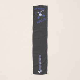 Dark Blue Silhouette Cute Cheerleader Scarf