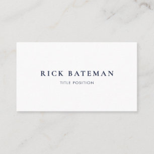 Dark Blue Single Professional Business Card