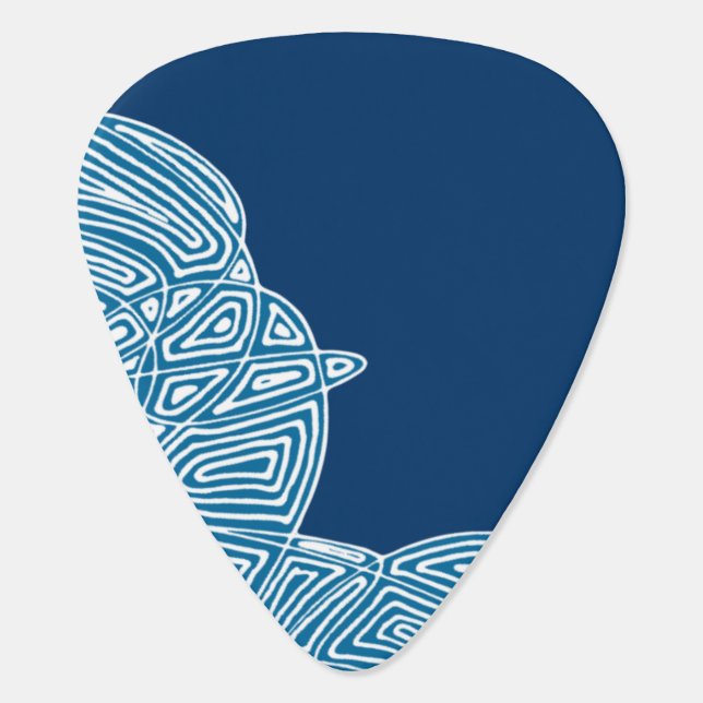 Dark Blue Skies Guitar Pick (Back)