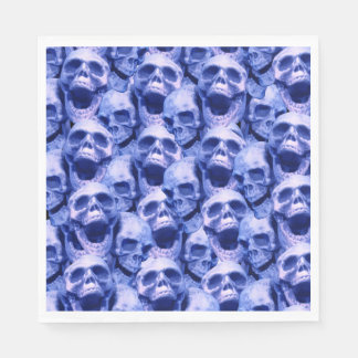 Dark Blue Skulls Napkins