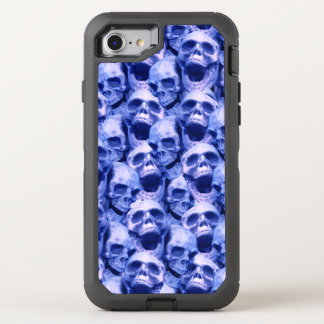 Dark Blue Skulls OtterBox Defender iPhone SE/8/7 Case