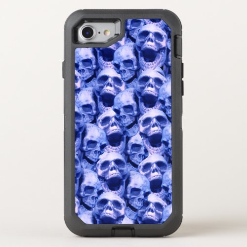 Dark Blue Skulls OtterBox Defender iPhone SE87 Case