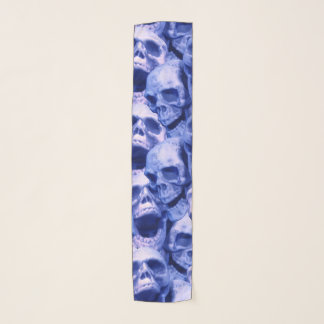 Dark Blue Skulls Scarf