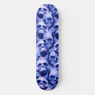 Dark Blue Skulls Skateboard