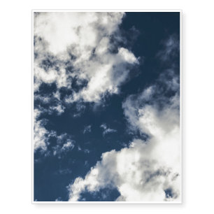Dark blue sky and beautiful clouds temporary tattoos