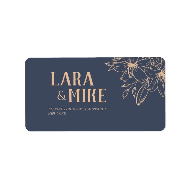 Dark Blue Soft RSVP Label (Front)