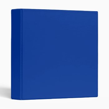 Dark Blue Solid Color 3 Ring Binder by Annyway at Zazzle