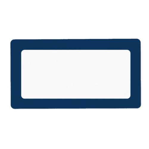 Dark blue solid color border blank label