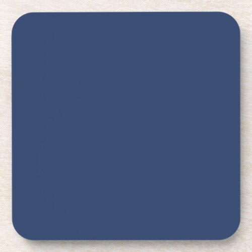 Dark Blue Solid Color _ Colour Trends _ Hue Beverage Coaster