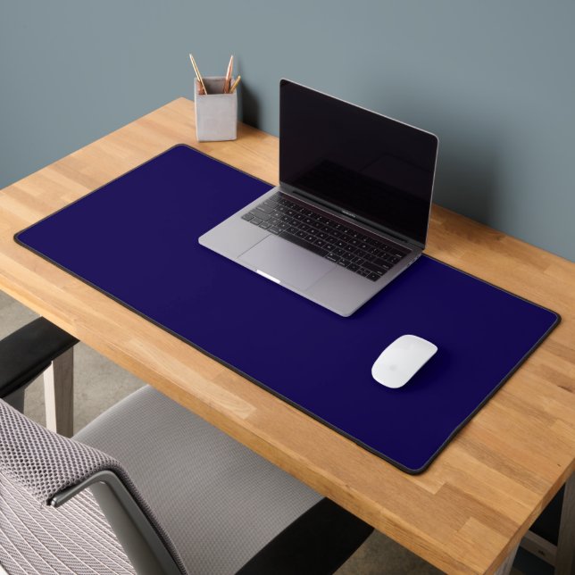 Dark Blue Solid Color Desk Mat (Office 2)