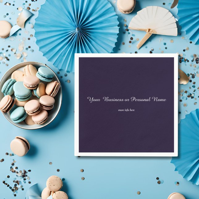 dark  blue solid color -personalized napkins (Creator Uploaded)