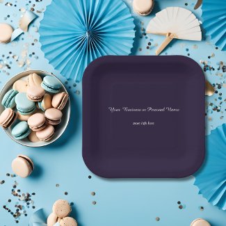 dark  blue solid color -personalized square