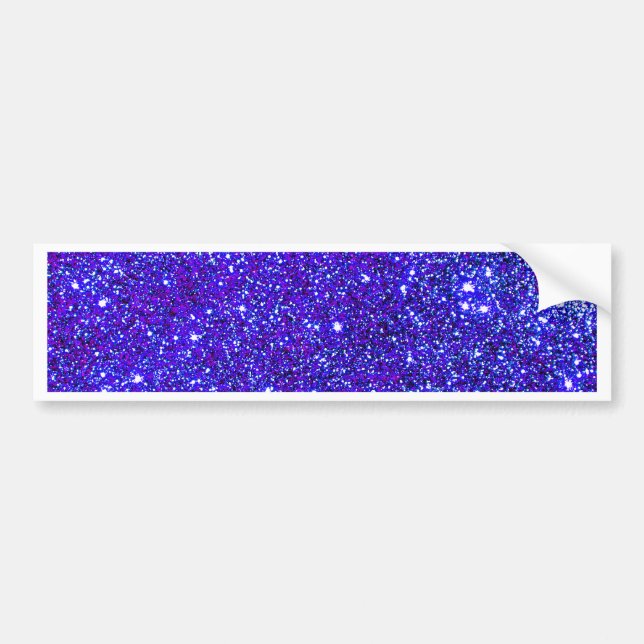 Dark Blue Sparkle Glitter Night Sky Starfield Star Bumper Sticker (Front)