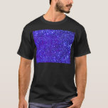 Dark Blue Sparkle Glitter Night Sky Starfield Star T-shirt at Zazzle