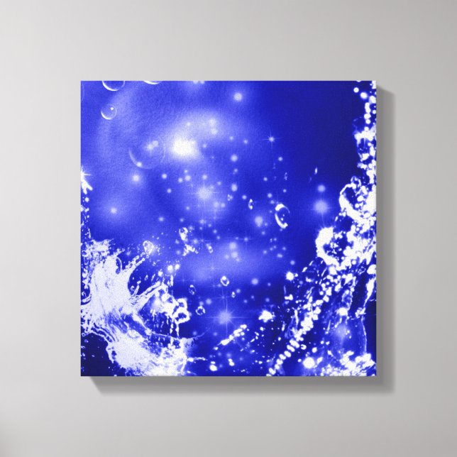 Dark Blue Splash Canvas Print (Front)
