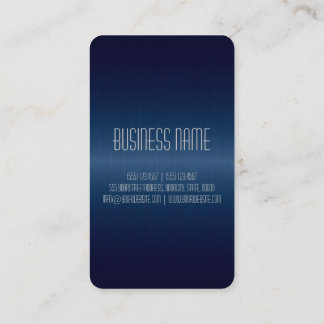 Dark Blue Stainless Steel Metal Business Card