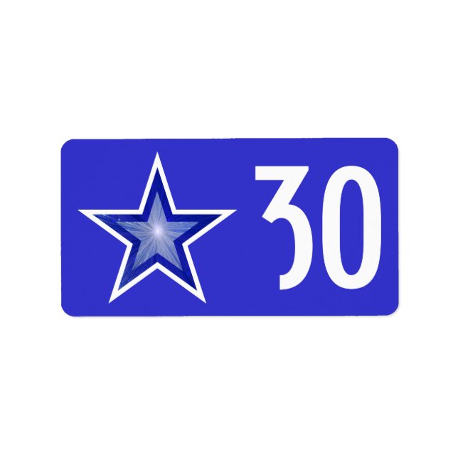 Dark Blue Star 'Age' label medium blue (Front)