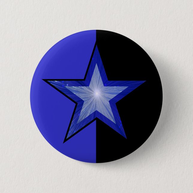 Dark Blue Star button blue black (Front)