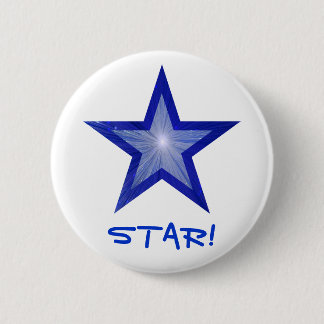 Dark Blue Star 'STAR!' button white
