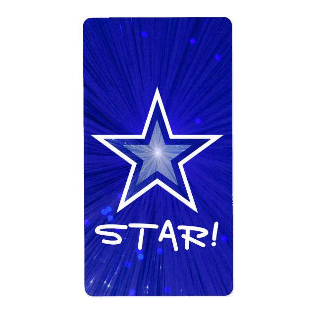 Dark Blue Star 'STAR!' label large white text (Front)