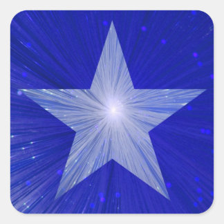 Dark Blue Star sticker square