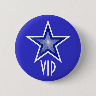 Dark Blue Star 'VIP' button blue