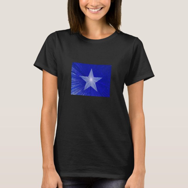 Dark Blue Star women's t-shirt black (Front)