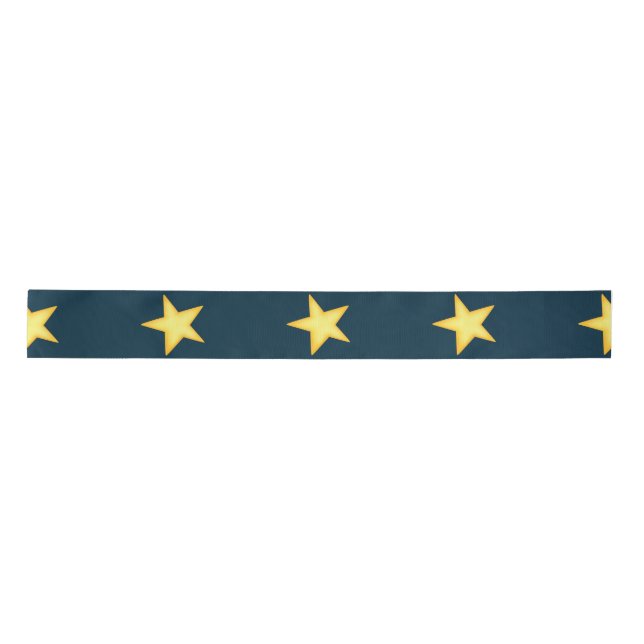 Dark Blue Starry Night Ribbon (Front)