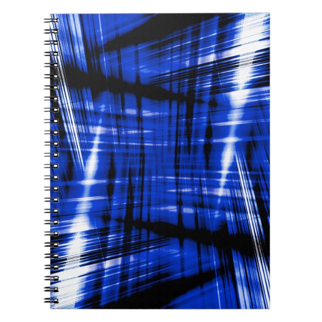 Dark blue streaks pattern notebook (Front)