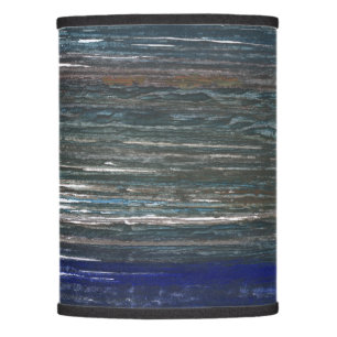 Dark blue striped art lamp shade
