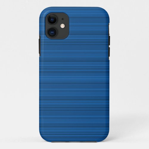 Dark Blue Stripes Pattern iPhone 11 Case