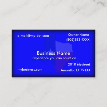 Dark Blue Texas Flag Map Business Card by tjustleft at Zazzle