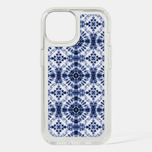 Dark Blue Tie Dye Pattern iPhone 15 Case