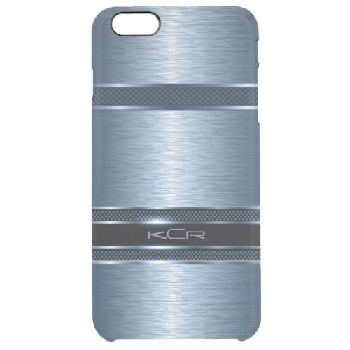 Dark Blue Tint Metallic Look Clear iPhone 6 Plus Case
