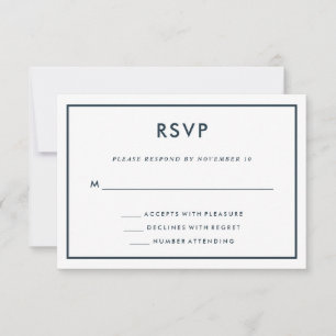 Dark Blue Travel Theme Wedding   Map on Back RSVP Card