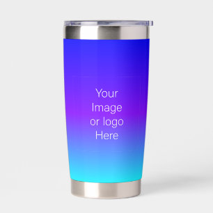 Dark Blue Traveler Gradient Personalize Insulated Tumbler