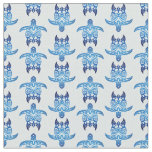 Dark Blue Tribal Honu Turtles Fabric