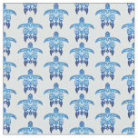 Dark Blue Tribal Honu Turtles Fabric