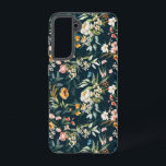 Dark Blue Vintage Style Garden Flower Pattern Samsung Galaxy S21 Case<br><div class="desc">Check out this design featuring a colorful garden floral pattern.</div>