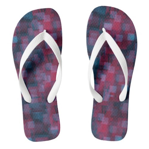 Dark Blue Violet Grunge Abstract Background Flip Flops