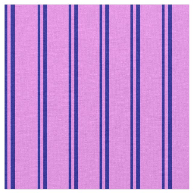 Dark Blue & Violet Lined Pattern Fabric (Close Up)